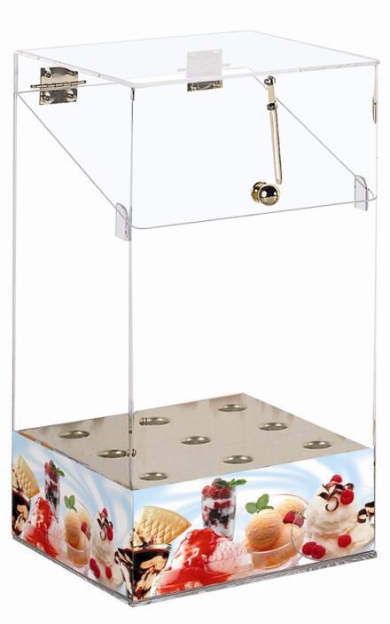 VITRINA BARQUILLOS 25X25X45  1 UN
